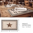 thumbnail image 3 of Placemats Set of 4, Western Texas Star Retro Woven Placemat, Linen Place Mats for Kitchen/Dining Tables, Rustic Vintage Berry Black Beige Plaid Washable Table Mats for Party, 3 of 8