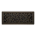 thumbnail image 3 of 4in x 12in Wonderland Style Bronze Age Metal Rectangular Floor Register (2 PACK) - Overall 5 1/4" x 13 1/4", 3 of 5