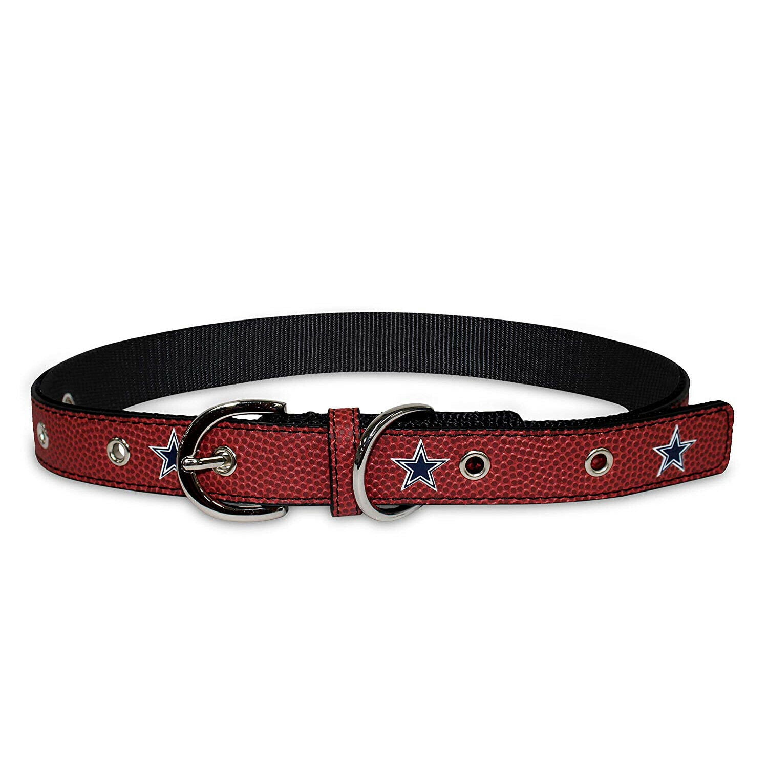 Pets First NFL Dallas Cowboys Best Dog Collar NFL Signature PRO PVC-Leather Premium - Large