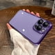 thumbnail image 2 of Protector De Lente De Lujo Morado Profundo Funda De Silicona Transparente Para iPhone 11 12 13 14 Pro Max 14 plus Color Plateado Suave Superfina Cubierta De La Cámara A Prueba De Golpes, 2 of 4