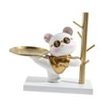 thumbnail image 4 of Estatua de animal con bandeja de almacenamiento, llavero, figurita, regalo, organizador de escritorio, artículos diversos Oso, 4 of 9