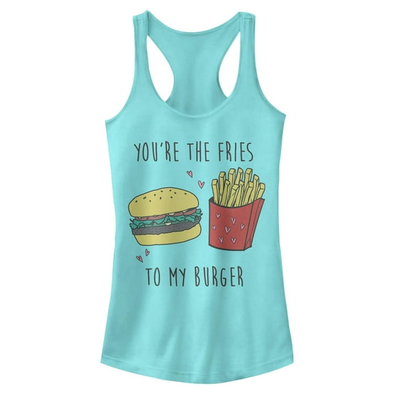 Junior's CHIN UP Perfect Pair  Racerback Tank Top Cancun Small