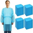 thumbnail image 2 of Remis à Neuf HWZWT 60 Pcs Robes d'Isolement Jetables avec Poignets Élastiques Manteaux de Labo Jetables, 2 of 2