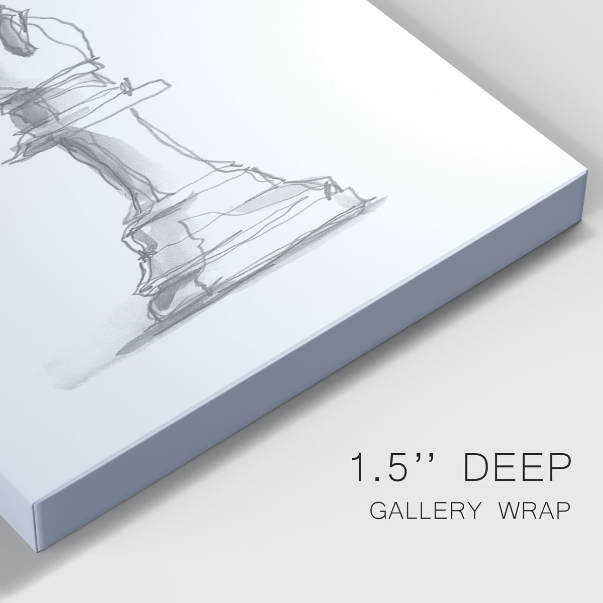 Chess Piece Study IV Premium Gallery Wrapped Canvas - Ready to Hang - 24 x 36 Each