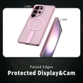 thumbnail image 3 of for Samsung Galaxy S25 Ultra Case with Stand, Compatible with MagSafe, Magnetic Kickstand Case for S25 Ultra, Military-Grade Protection Shockproof Case, Clear Acrylic + Soft TPU Material, Pink, 3 of 6