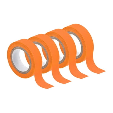 Uxcell 4Rolls 0.6inch x 16.5feet Neon Gaffers Cloth Tape Glow in the Dark Tape, Orange