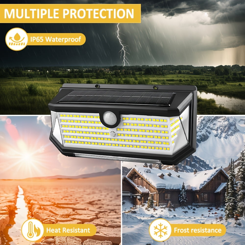 Solar Lights Outdoor Waterproof, 4 Pack 4500LM Super Bright Motion Sensor Flood Outside Lights, Solar Security Lights for Garden Patio Garage Yard Entryways
