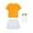 Orange, variant on Girls First Day of School Outfits Set Casual Short Sleeve Tees Skirts Rainbow Socks Cotton Summer Going Out Clothes 3 Years, Green