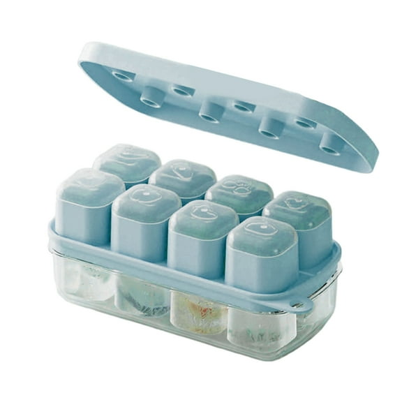 Square Mold With Protective Lid Food-Grade Silicone Tray For Drink Baby Food