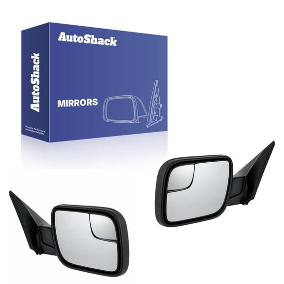AutoShack Side View Mirrors Power Black | Replacement for 2011 2012 2013 2014 2015 Ford Explorer 2.0L 3.5L V6 AWD FWD  | Driver and Passenger Side | 2-PC