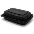 thumbnail image 2 of Sure Earth 9" x 6" One Compartment Eco Friendly Black Hinged Food Container | 200 per Case, 2 of 4