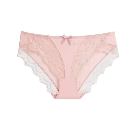 

TAIAOJING 6 Pack Women s Cotton Briefs Panties Underwear Cotton Bikini Panties Lace Soft Hipster Panty Ladies Stretch Briefs