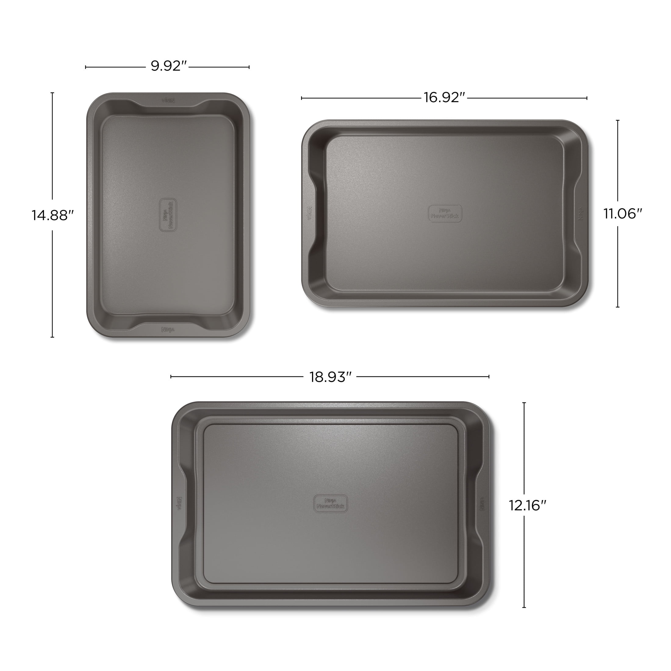 Ninja NeverStick® Essential 3-Piece Baking Sheet Set, Dishwasher Safe, B13003