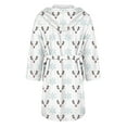 thumbnail image 5 of Women's Fleece Plush Robe Long Warm Plush Bathrobe Loungewear Jacket Printed Comfort Robe, 5 of 5