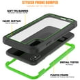 thumbnail image 2 of Clear Back Cover Case for iPhone Xs Max (6.5 Inch), iPhone Xs Max Case, Shock-Resistant Cover Hard Plastic Durable Silicone Defender Case Protective Rugged Dust Proof Phone Protector Case (Green), 2 of 6