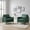 Green, variant on Faux Leather Upholstered Loveseat, Mid-Century Modern 2-Seat Sofa with Pillow Back, Green
