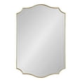 thumbnail image 6 of Kate and Laurel Hollyn Glam Scalloped Rectangle Wall Mirror, 24 x 36, Gold, Modern Scallop Mirror with Engraved Border for Bathroom Mirror for Over Sink or Fireplace Mantel Mirror, 6 of 8