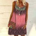 thumbnail image 2 of Bohemian Dress Women's Dress Print Sleeveless Summer Ladies Loose Dresses, 2 of 4