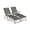 Coffee, variant on Biotree 2 Piece Patio Folding Chaise Lounge Chairs Recliner with 6-Level Backrest Stackable Patio Chair for Garden Backyard, Gray