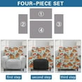 thumbnail image 6 of Xixirimido Turkey Pumpkins Mushroom Recliner Chair Cover 4-Pieces Lazyboy Cover for Recliner Chair with Storage Pockets Furniture Protector for Living Room Thanksgiving, 6 of 8