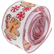 Soimiss 1 Roll of Merry Christmas Ribbon Wired for Holiday Celebrations Craft Enthusiasts Multi