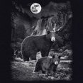 thumbnail image 3 of Tee Hunt Bears in The Night T-Shirt Bear Grizzly Wilderness Animals Mens Shirt, Purple, X-Large, 3 of 5