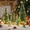 thumbnail image 6 of Mini Christmas Trees Desktop Miniature Tree Snow Frosted Sisal Trees With Wood Base Bottle Brush Trees For Xmas Tabletop Winter Crafts Ornament Holiday Part, 6 of 7