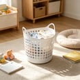 thumbnail image 6 of Twfbrm Plastic Laundry Basket, 12x16 Inch Portable Breathable Laundry Hamper with Handles, Ventilation Durable Storage Container Organizer for Bedroom, Apartment, Dorm, Home, Laundry Room, 6 of 6