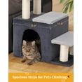 thumbnail image 3 of 3-in-1 Pet Stairs for Cats, Dog Steps for Small Doggie, 6.29''Depth Cat Stairs, Indoor Cat Ladders for High Bed for Pet's Joints, Soft Plush, 1 Cat Condo Cave, 3 of 14