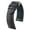 Black Band / Red Upper Stitching, variant on Hirsch George Leather Watch Strap - Black - L - 22mm - Silver Buckle - Embossed Calf Leather