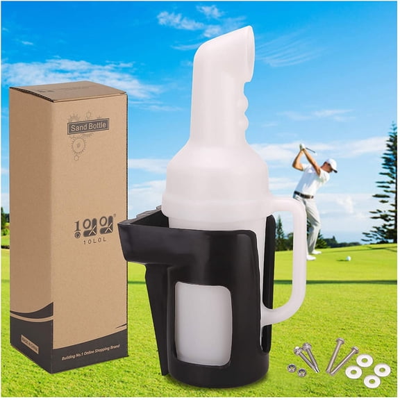 10L0L Universal Golf Cart Sand Bottle with Holder for Yamaha EZGO Club Car
