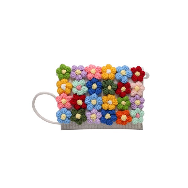 TRKIYQC Bolso de Hombro para Mujer, Tejido Floral Playa Vacaciones Cross Body Pocket Gran Capacidad Sweet Bag TRKIYQC casual