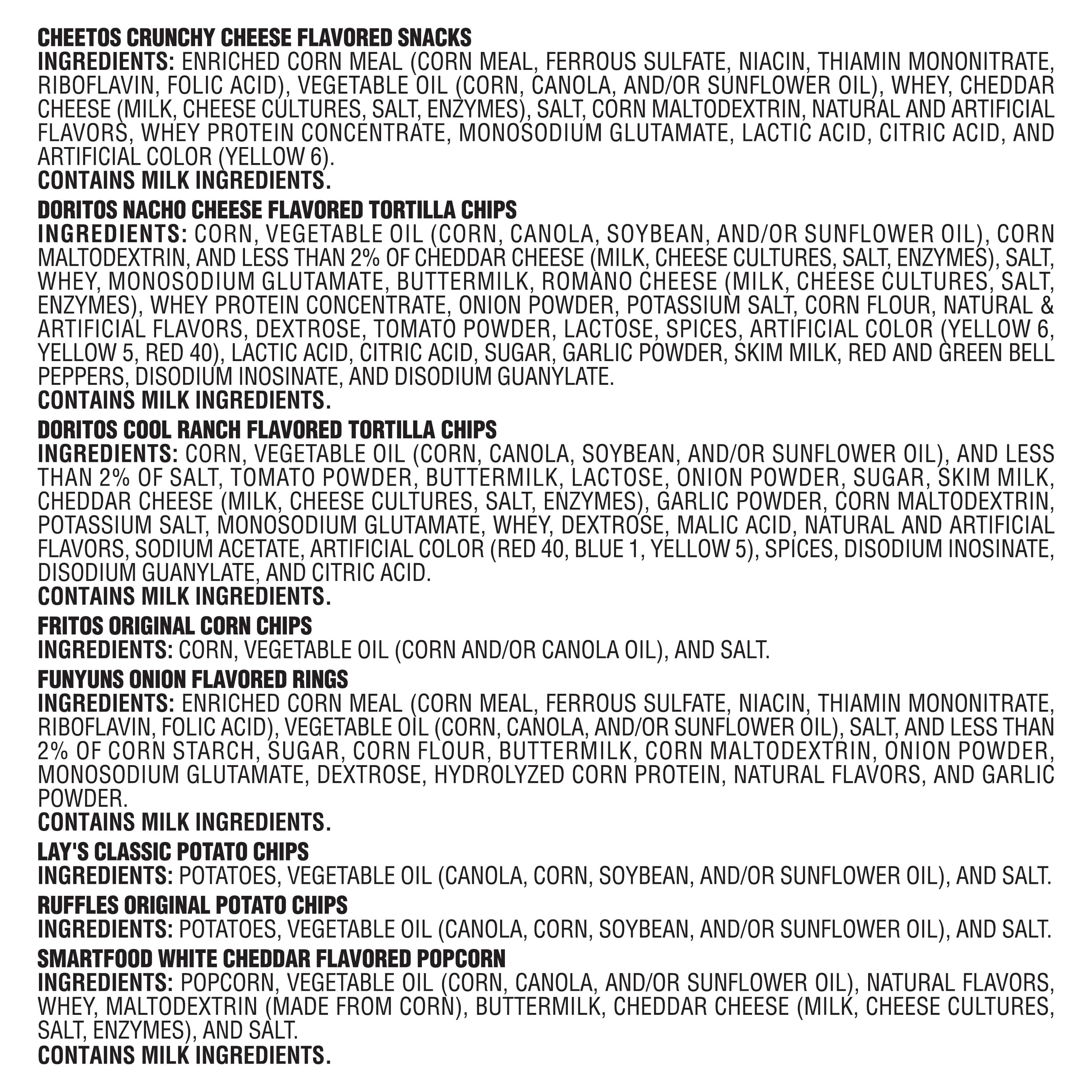 Frito Lay Classic Mix Chips Variety pack, Mega Size, 1 oz, 42 Count