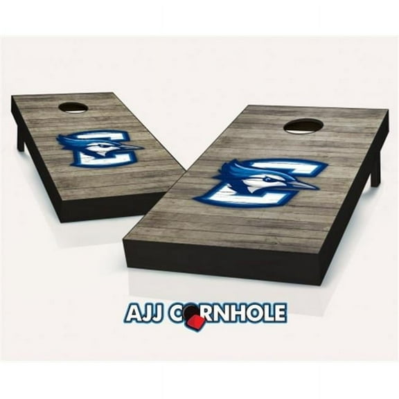 AJJCornhole Creighton Bluejays Distressed Theme Cornhole Set with Bags - 8 x 24 x 48 in.
