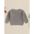 thumbnail image 5 of RUINIXCW Toddler Baby Girl Boy Knit Sweaters Newborn Infant Baby Boys Girls Fall Winter Warm Sweater Clothes Long Sleeve Crewneck Oversized Pullover Knitwear Top, 5 of 8
