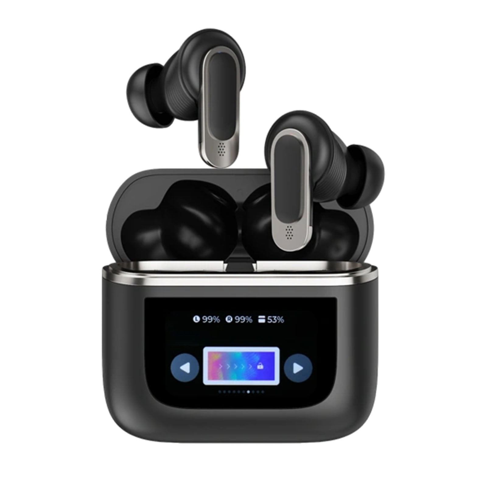 Yunuuuoa V8 Bluetooth Earbuds with LED Display Smart Surround Sound Noise Cancelling Wireless Headphones Waterproof Long Battery Life for Travel Workout Commuting