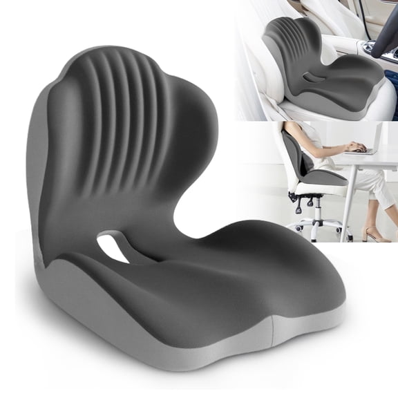 Seat Cushion for Office Chair and Car,Lumbar Support Pillow for Back & Tailbone Pain Relief, Tailbone Pressure Relief Coccyx Pad for Office Chair, Car,Wheelchair,Home