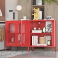 thumbnail image 2 of 2 Door Accent Cabinet,Metal Storage Cabinet with Adjustable Shelf,Buffet Sideboard for Bed Room,Living Room,Entryway,Hallway,Home,Hotel,Office,Garage,Kitchen,1 Removable Shelf., 2 of 7