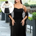 thumbnail image 1 of Women Scarf Solid Color Lace Ladies Crochet See Through Bride Shawl Wrap for Wedding, 1 of 8