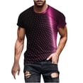 thumbnail image 1 of Chandail à Manches Courtes pour Homme, T-Shirt à Col Rond Imprimé, Mode Décontractée, Coupe Ample pour Superposition Hivernale avec Vestes et Shorts, 1 of 5