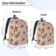 thumbnail image 3 of Naloa Cute Autumn Turkey Canvas Backpack for Men Women Rucksack Casual Travel Daypack College Tote Satchel Bookbag for Teens-Small, 3 of 7