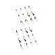 thumbnail image 4 of 24-Pack Women's Pressed Nails Fake Long Lines Black and White Ink Color Block Wavy Nail Art DIY Manicure Tools Full Coverage Nail Stickers, 4 of 5