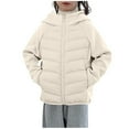 thumbnail image 1 of RXMEKW Veste Légère à Capuche pour Garçons, Haut Mi-Long avec Col Rabattu, 1 of 7