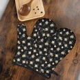 thumbnail image 5 of Pioneer Flower Floral Print Pattern Oven Mitt 2-Pack Set, Heat Resistant Kitchen Gloves, 7.7" X 12", 5 of 6