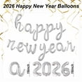 thumbnail image 2 of Globo Mokesova 2026, 40 cm, feliz año nuevo, plateado, 2 of 7
