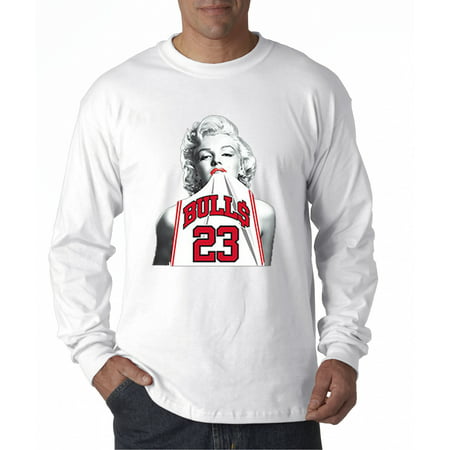 193 - Unisex Long-Sleeve T-Shirt Marilyn Monroe Bulls 23 Jordan