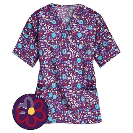 

yoeyez Scrub Tops Women Stretchy Women Short Sleeve V-neck Tops Working Uniform Blouse Uniformes De Enfermeras De Mujer