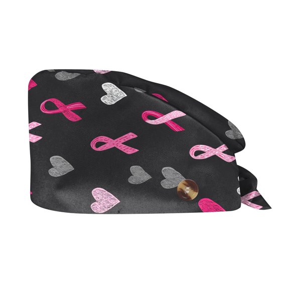 Nurse Cap for Women featuring Vibrant Prints crafted with Breathable Cotton for Nursing Healthcare and Kitchen Food Service with Adjustable Ties Dark Gray