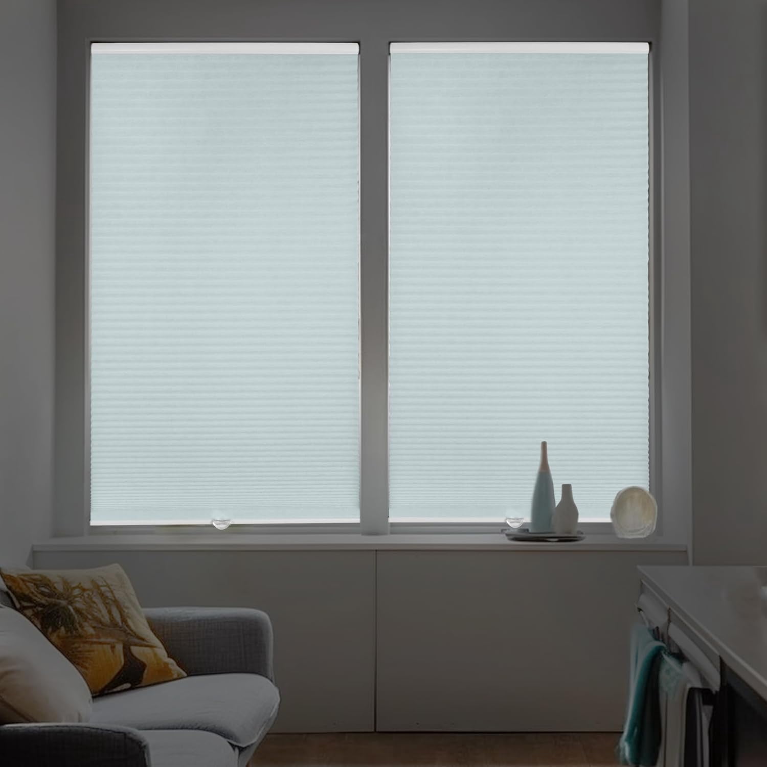 Chicology Cloud Cordless Light Filtering Cellular Shades 69.5 in. W x 48 in. L