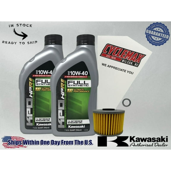 Cyclemax Full Synthetic Oil Change Kit fits 2021-2025 Kawasaki KLX300